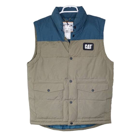Caterpillar Two Toned Quilted Water Resistant Vest Men's Size Large - Picture 1 of 7
